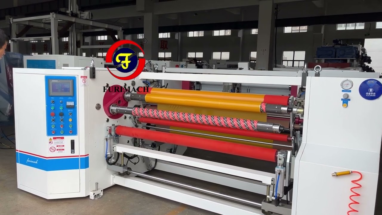 RED-S DOUBLE-SHAFT ADHESIVE TAPE REWINDING MACHINE| ADHESIVE TAPE JUMBO ROLL REWINDING MACHINE
