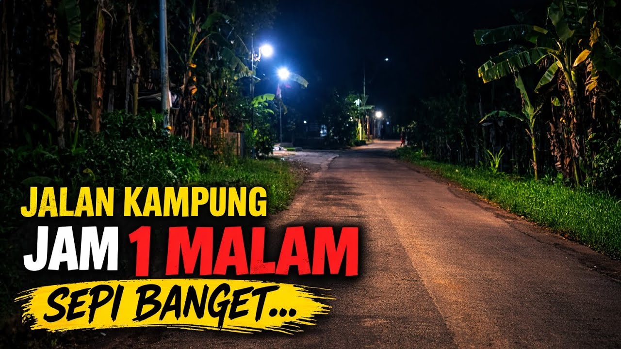 SUASANA KAMPUNG JAM 1 MALAM! Jalanan Sepi Banget dan Sunyi”