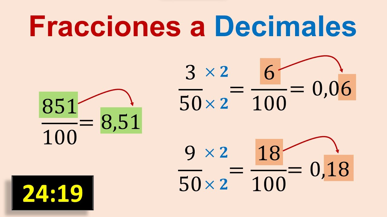 Fracciones con Denominador 100: Convierte a Decimal en un Instante