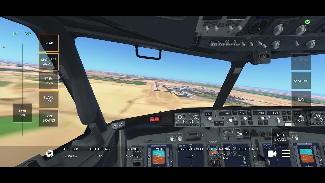 Landing in infinite flight 