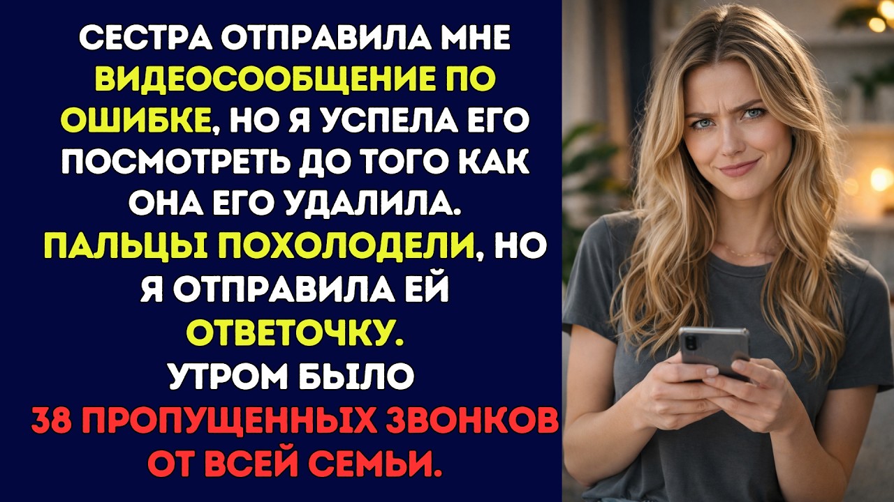 Сестра прислала мне видеосообщение по ошибке и раскрыла тайну от которой я была в шоке...