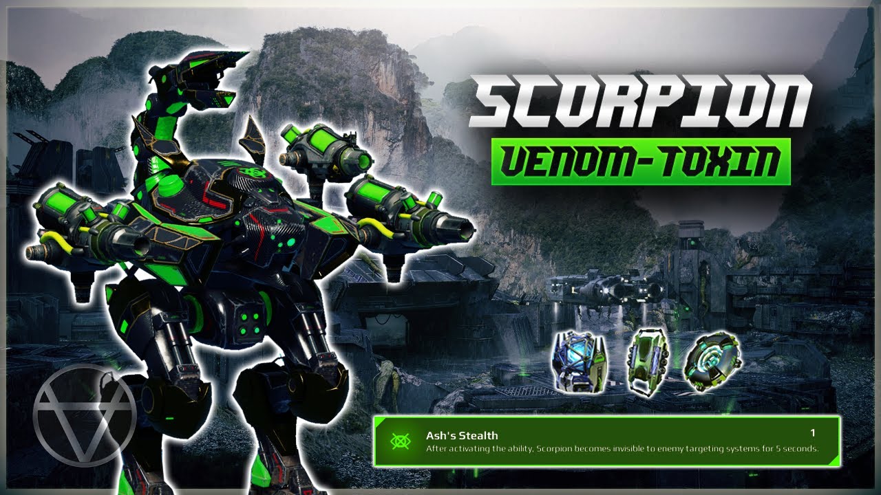 [WR] 🔥 Venom Toxin SCORPION w/ Venomous Skin &ndash; Mk3 Gameplay | War Robots