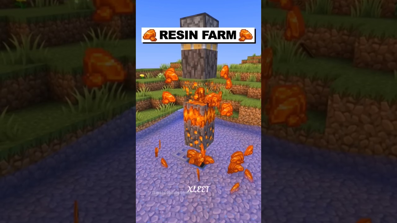 🔥EASY AUTOMATIC RESIN FARM🔥#shorts #minecraft