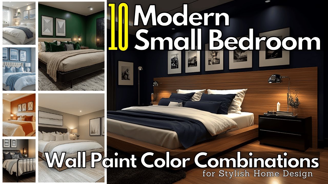 10 Modern Small Bedroom Wall Paint Color Combinations for Stylish Home Design