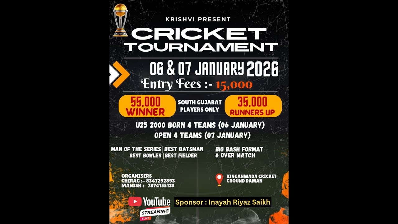 FINAL DAY | KRISHVI PRESEN CRICKET TOURNAMENT | MEGHA LIVE STUDIO