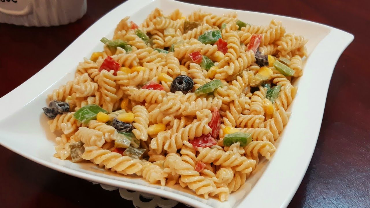 من أطيب وألذ السلطات سلطة المعكرونة الباردة بطعم راائع 😋
