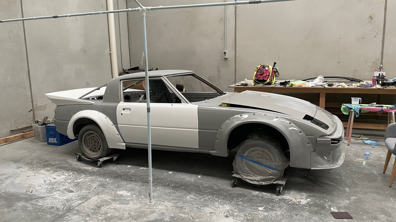 Build paint booth and painting car until it&rsquo;s done!