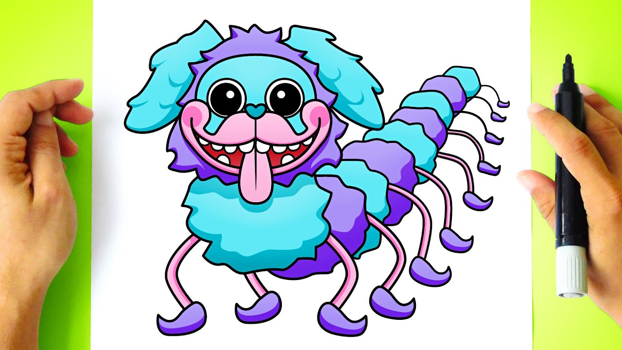 Como DESENHAR o PJ PUG-A-PILLAR do POPPY PLAYTIME - Como DIBUJAR a PJ PUG-A-PILLAR de POPPY PLAYTIME