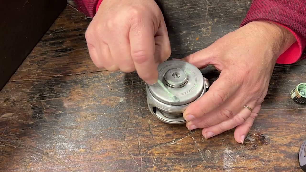 Today in the Workshop Polishing up a old Fishing Reel