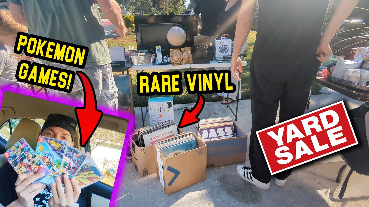 Huge Vinyl Record & Pokémon Yard Sale Finds!