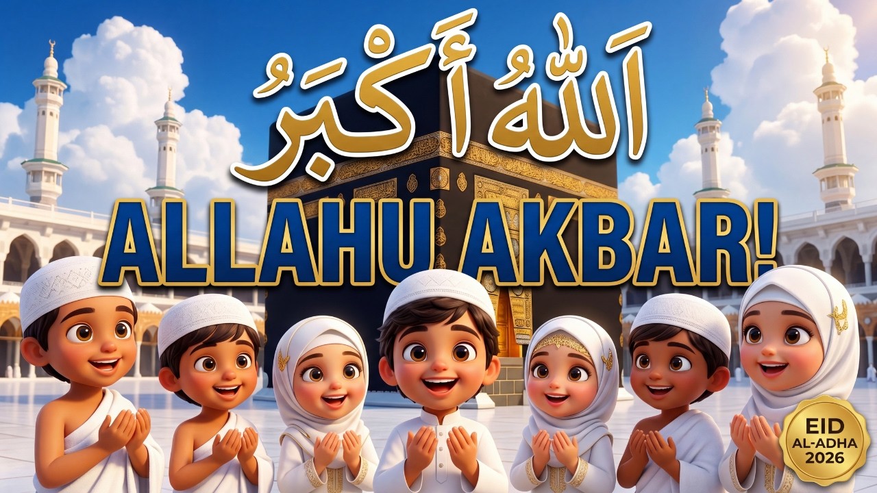 Eid Al Adha Takbeer 2026 🕋 Allahu Akbar for Kids  اللَّهُ أَكْبَر  Iqra Kids TV