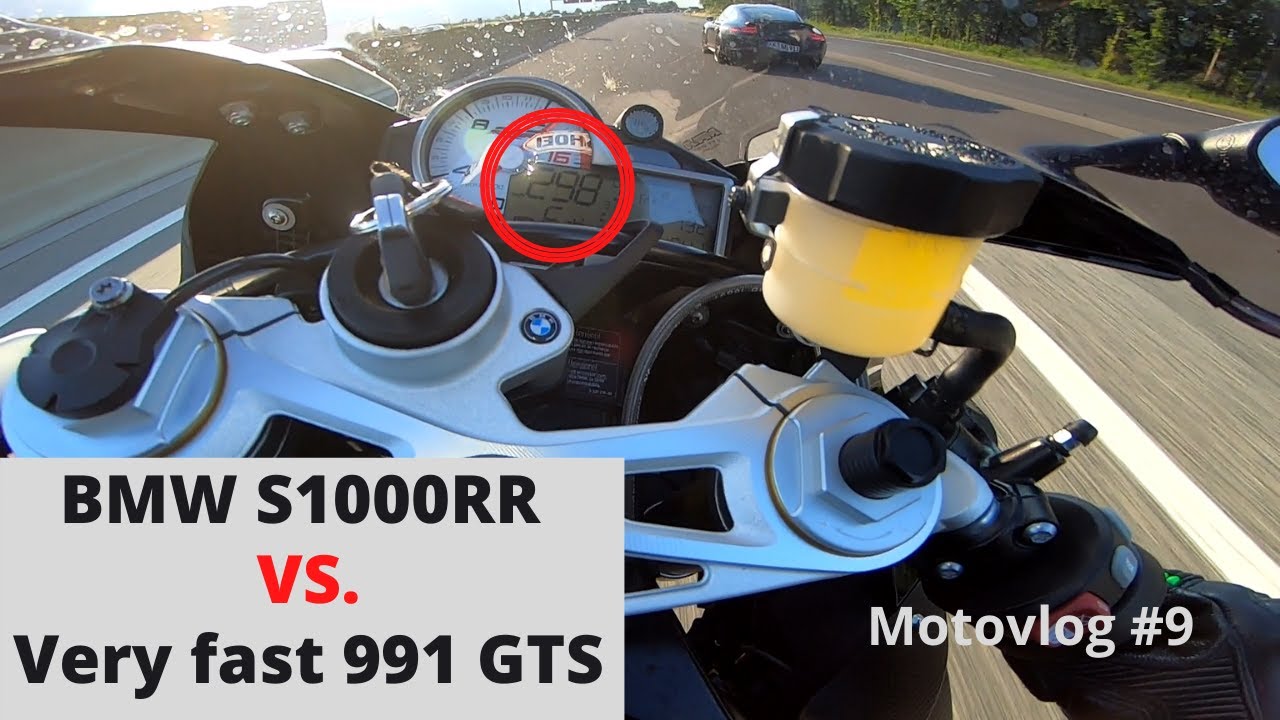 991 GTS vs. BMW S1000RR (300km/h Autobahn) Wir tun es wieder ! | Motovlog#9 | GoPro