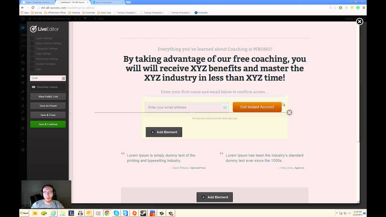 Building a Squeeze Page With OptimizePress