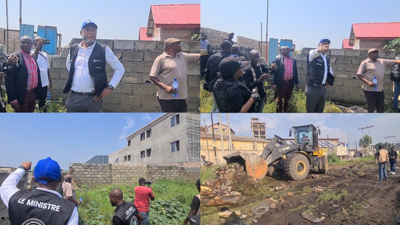N’SELE : LÉON MULUMBA DÉCIDE DE 5 JOURS DE DÉMOLITIONS DES CONSTRUCTIONS ANARCHIQUES, ASSAINISSEMENT