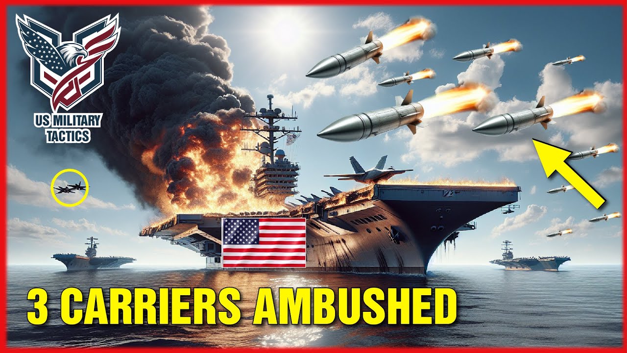 400 Drones and 70 Missiles from Iran - 3 U.S Carriers Ambushed in the Red Sea | US Navy