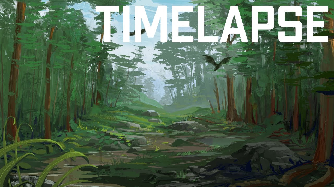 Forest Speedpaint Landscape Painting Timelapse No Photobash Affinity Photo