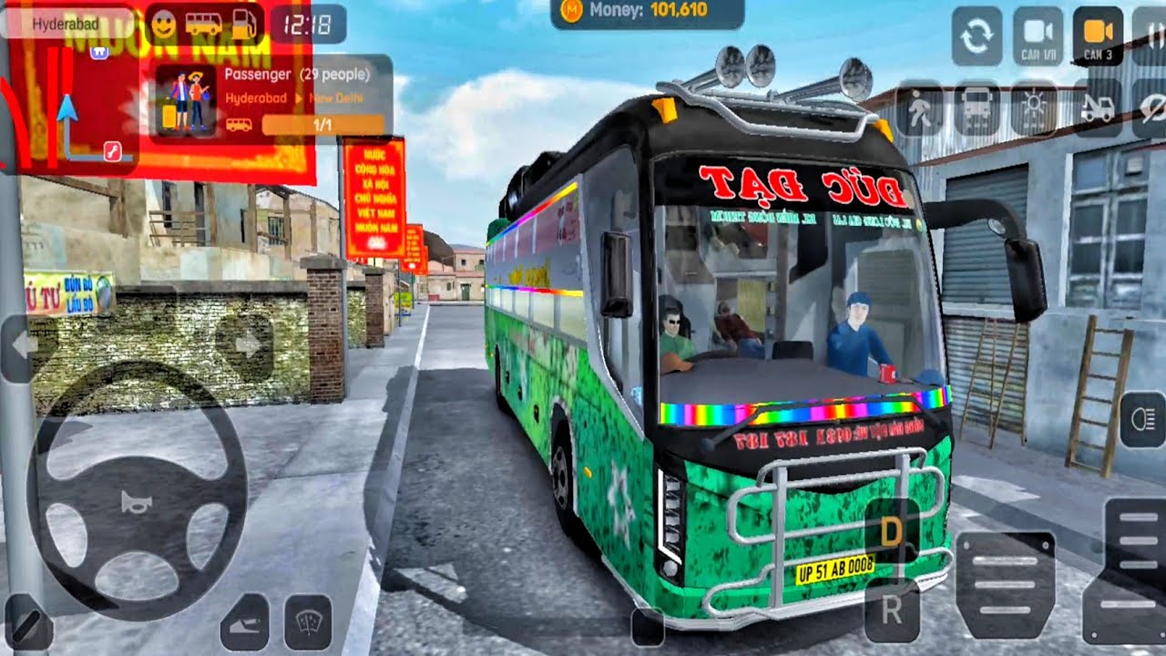 Coach Bus Simulator Vietnam Gameplay - City Coach Bus Driving Simulator - Android Gameplay