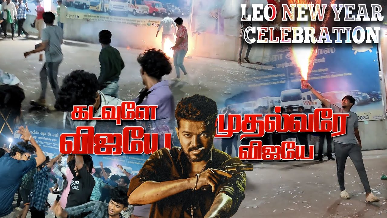 Vijay Fans New Year 2025 Celebration with Leo Special Show at Madurai