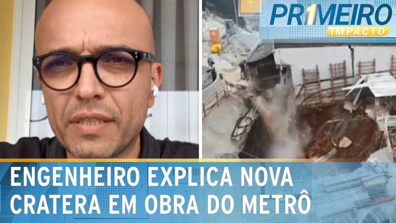 Cratera em obra da Linha 6-Laranja do Metrô causa preocupação | Primeiro Impacto (13/12/24)