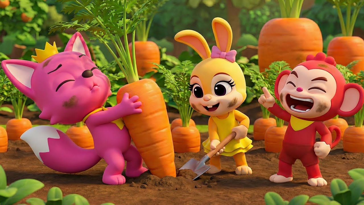Pinkfong, Hogi & Lily Harvest Giant Carrots 🥕😂 | Funny Farm Adventure | Pinkfong Animation