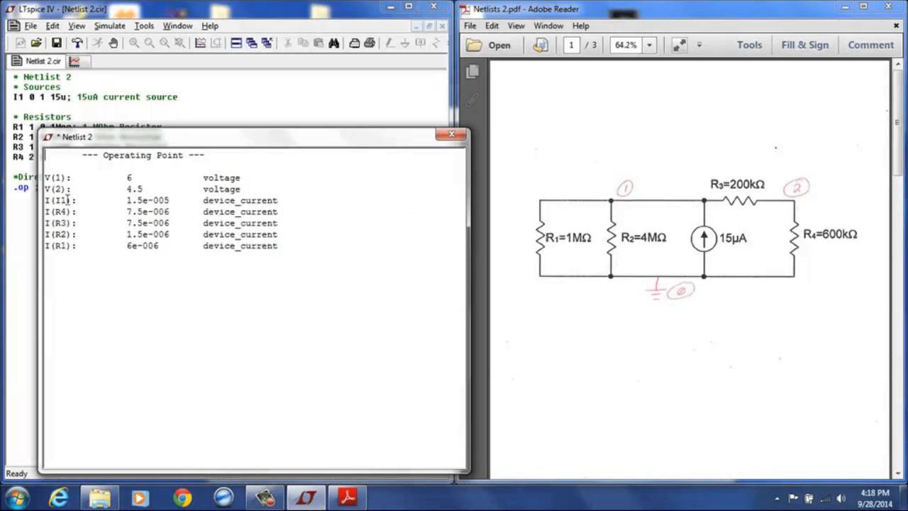 LT Spice Netlists tutorial 2