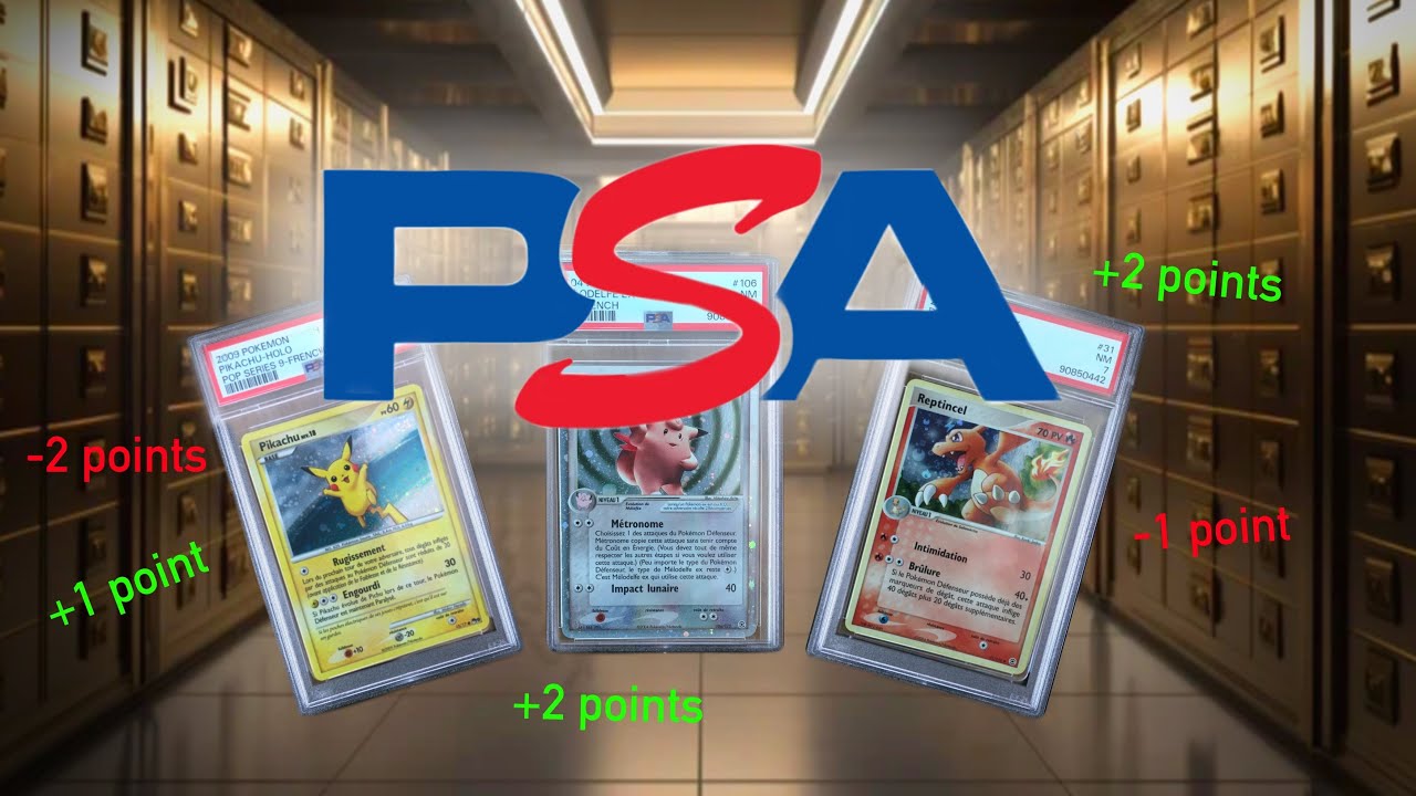 Peut on am&eacute;liorer une note PSA ? Test sur 5 cartes Pok&eacute;mon 