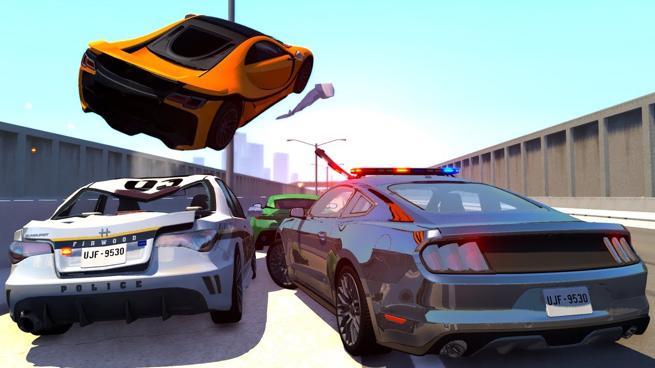 Supercar High Speed Police Chases - BeamNG Drive Crash Compilation
