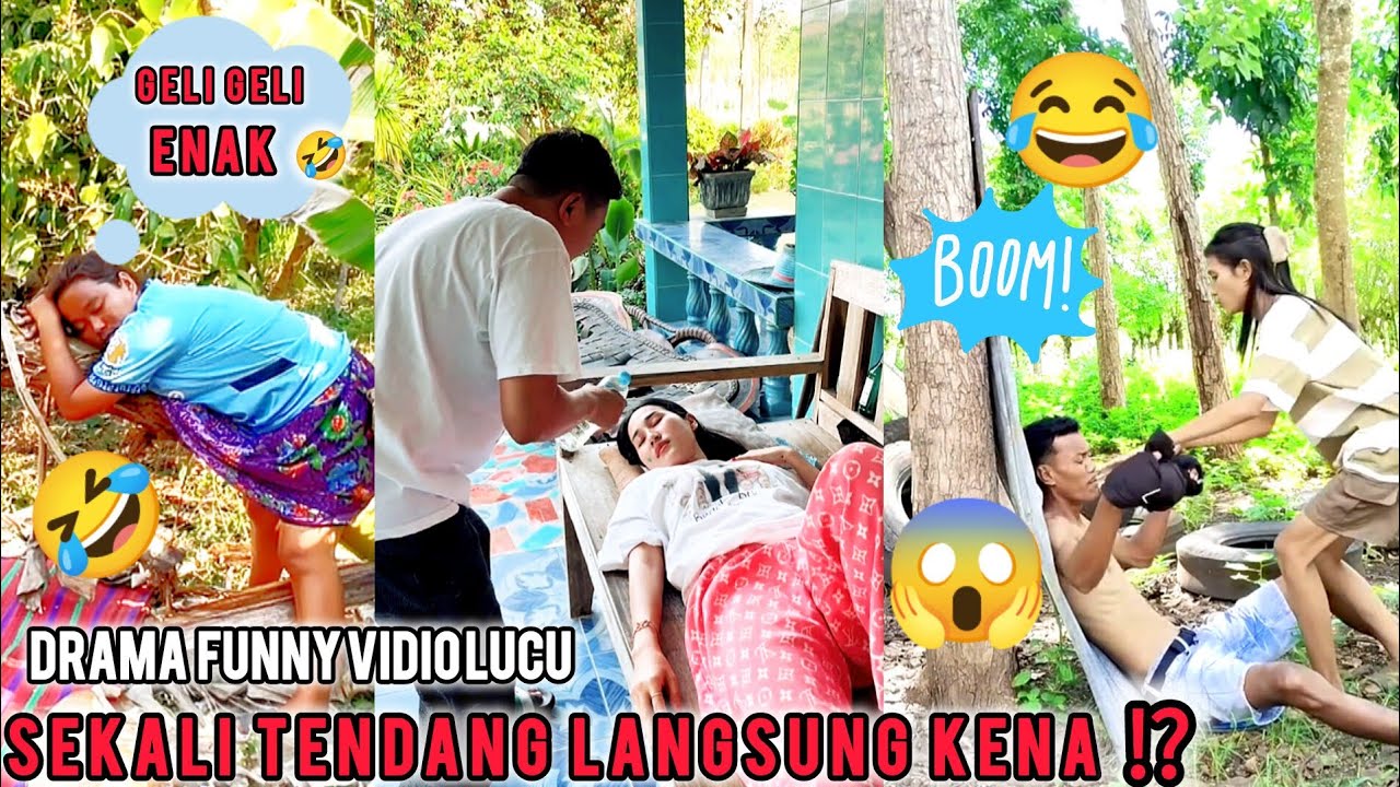 SUNGGUH TERLALU‼️SEKALI TENDANG TERLEMPAR JAUH 🤣⁉️ DRAMA VIDIO LUCU
