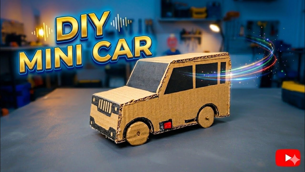 How to Make a DIY Cardboard Jeep | Handmade Toy 🚙📦 😲#scienceproject #car #carboard #newyear #pickup 