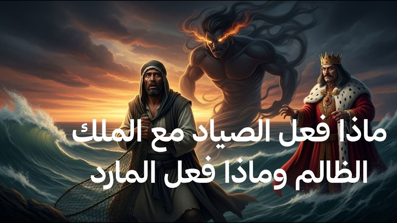 #قصة الصياد والملك الظالم والمارد #قصص وعبر #
