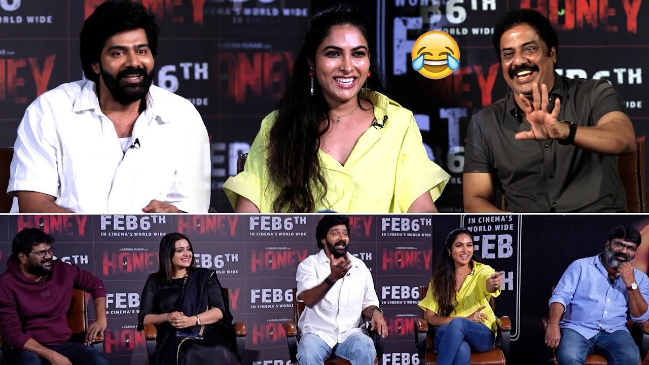 Honey Movie Team Fun Chit Chat | Naveen Chandra | Raja Ravindra | Divya Pillai | Divi | Karuna Kumar