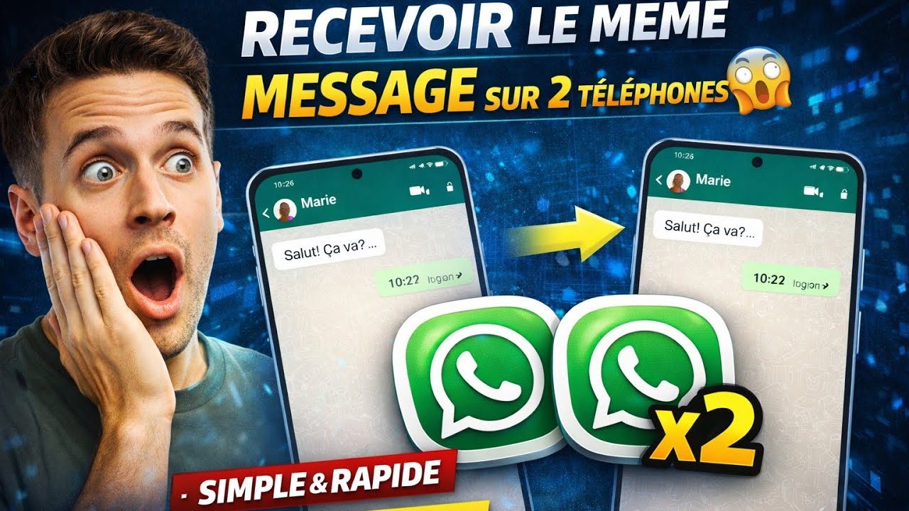comment recevoir le même message sur le deux téléphones différents sur WhatsApp.
