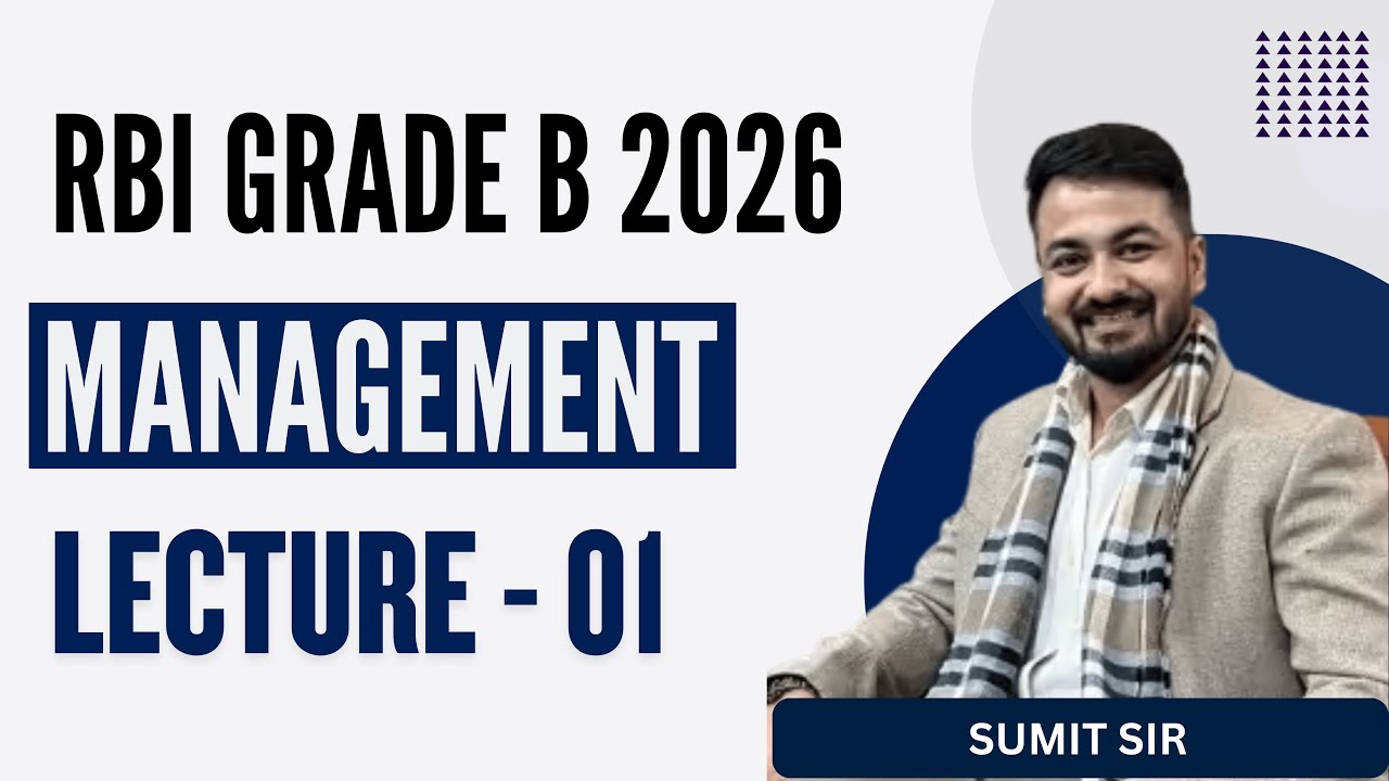 Management for RBI Grade B 2026 | Complete Lectures