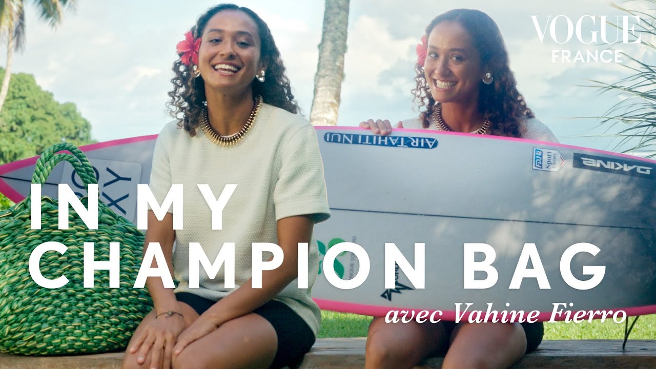 JO 2024 : la surfeuse Vahine Fierro dévoile le contenu de son sac à Tahiti | Vogue France