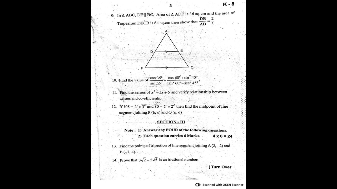 10th maths prefinal 2026