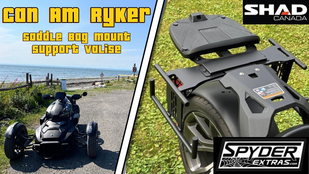 Can Am ryker (Shad) unboxing Spyder extra saddle bag mount, support valise double