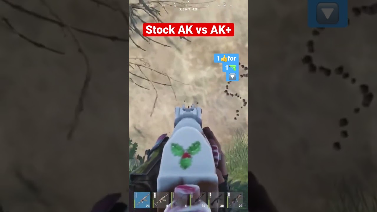 Stock AK vs Upgraded AK recoil 🛢 Rust Console 🎮 PS4, Xbox