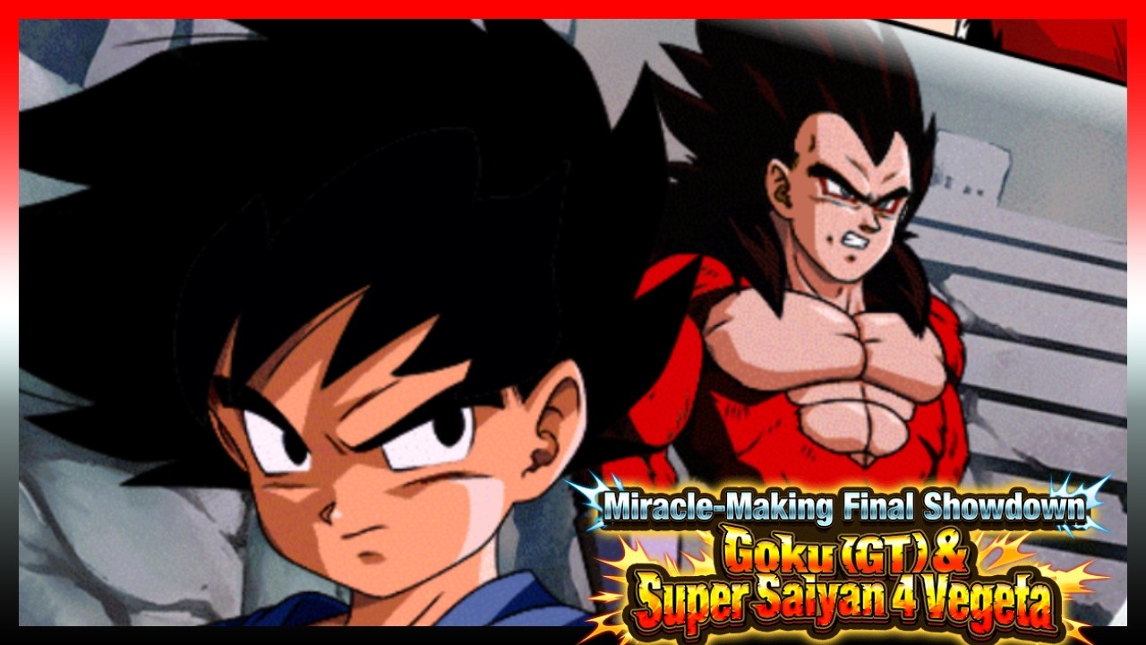 INHUMAN DEEDS VS STR LR GT Goku & SSJ4 Vegeta eza stages (DOKKAN BATTLE)