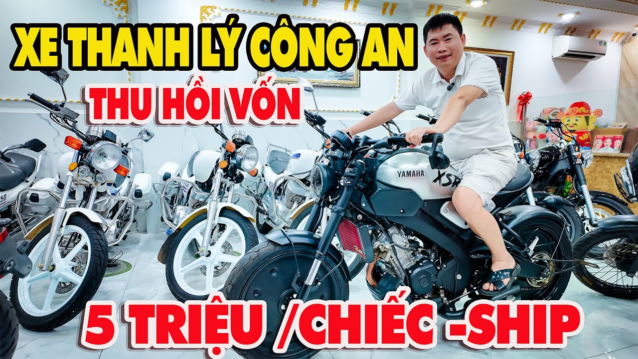 THANH LÝ LÔ XE CÔNG AN JB 250 CB250 PHANTON 200 XSR 155 CB150 TFX150 FZ150 GZ150 CBR GSX BANDIT MSX