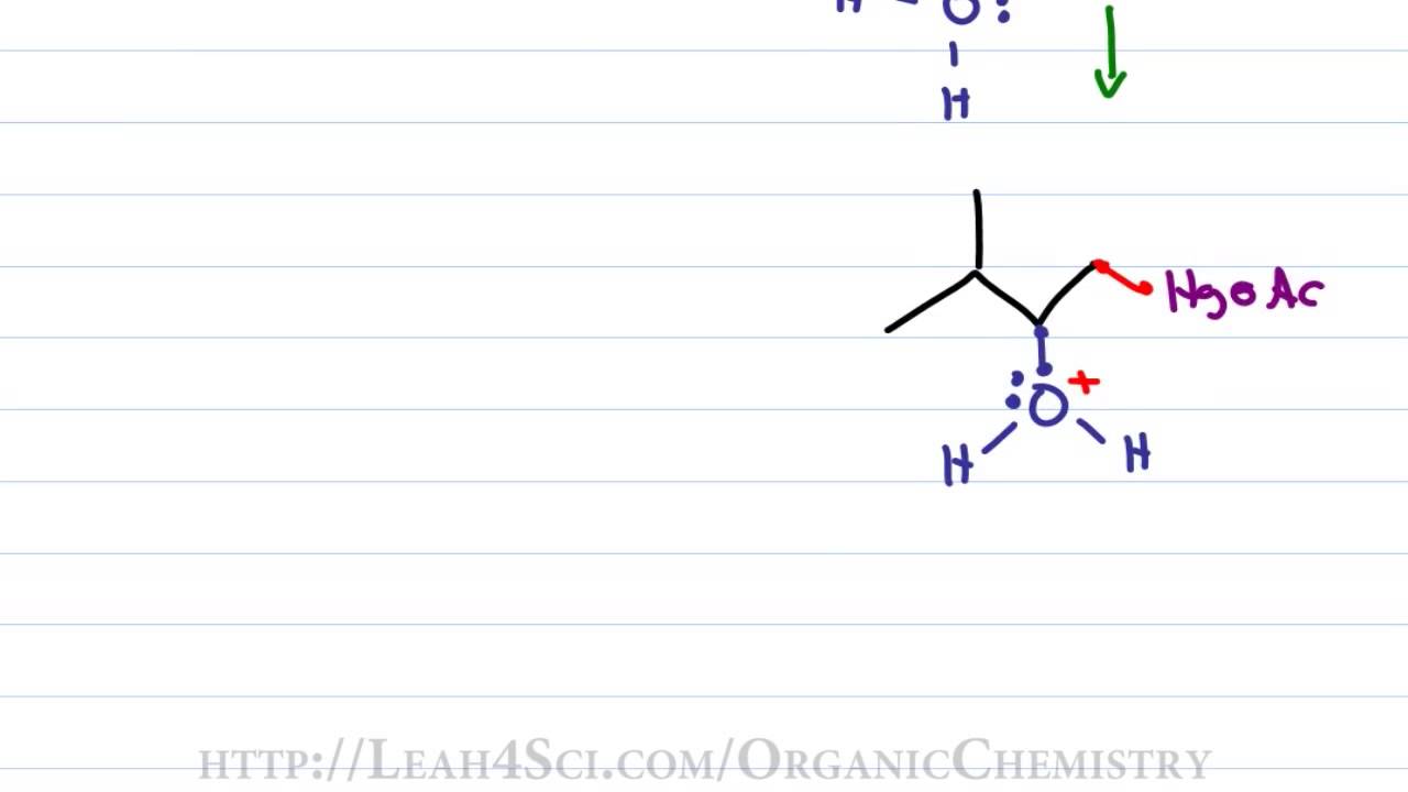 Oxymercuration Demercuration Reduction - Alkene Reaction Mechanism by Leah Fisch