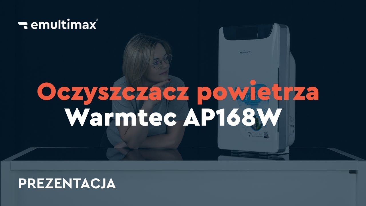 Oczyszczacz powietrza Warmtec AP168W z jonizatorem i lampą UV-C