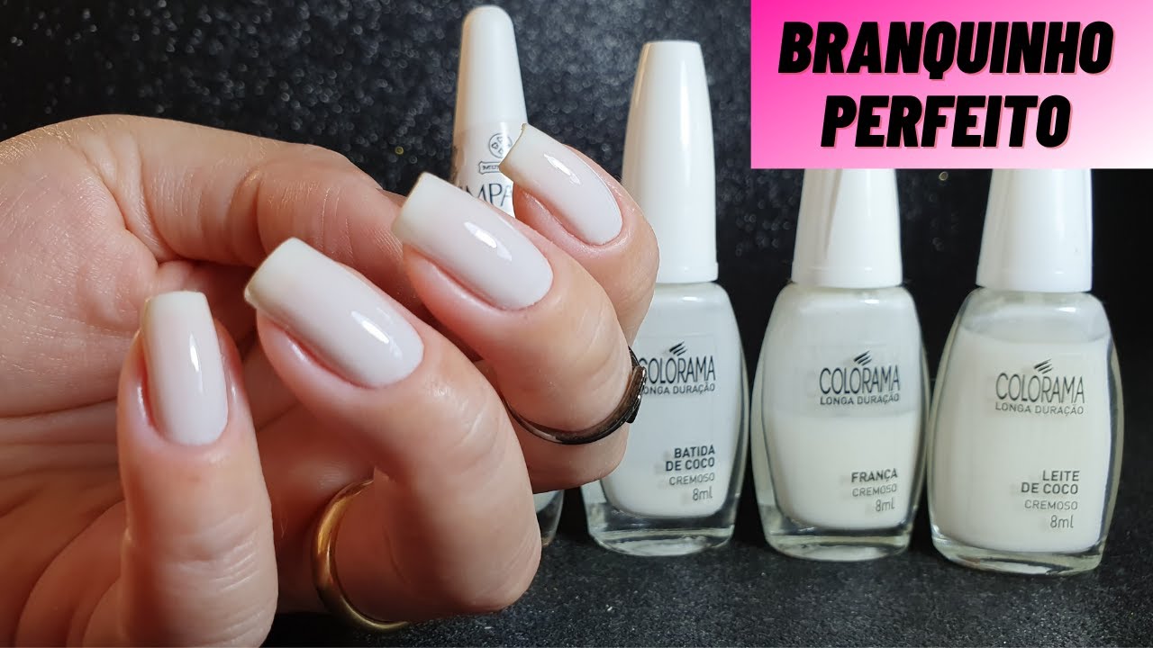 Esmaltação Branquinho Perfeito Sem Manchar  ‹LOOK NAS UNHAS›