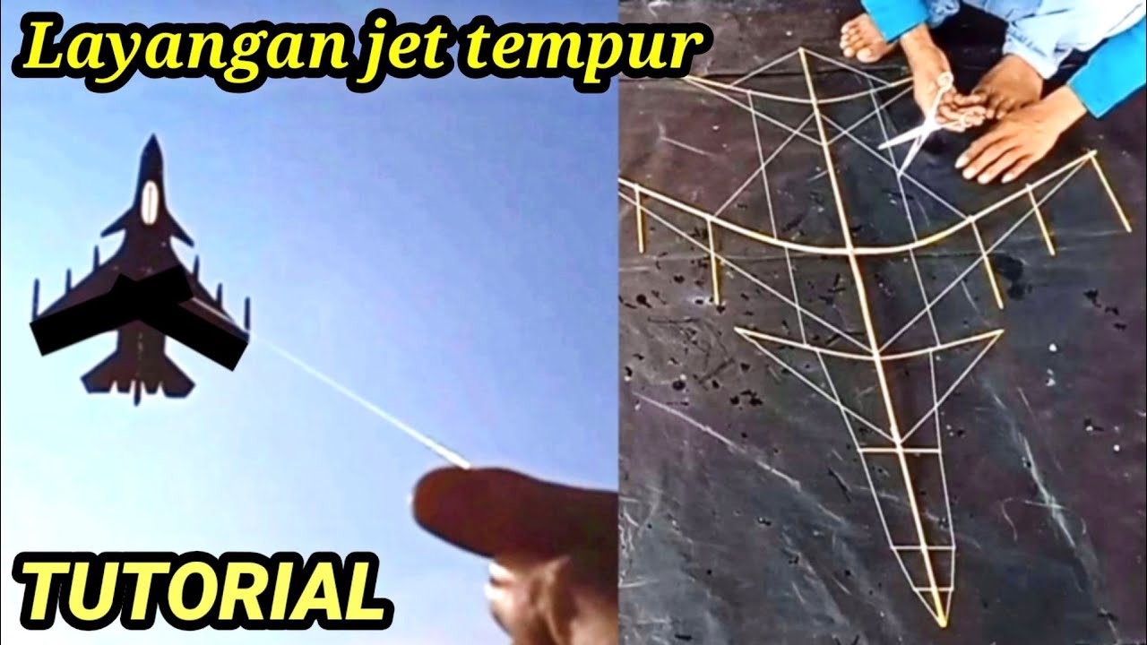 Amazing..! Cara Membuat Layangan Pesawat Tempur Dari Bambu