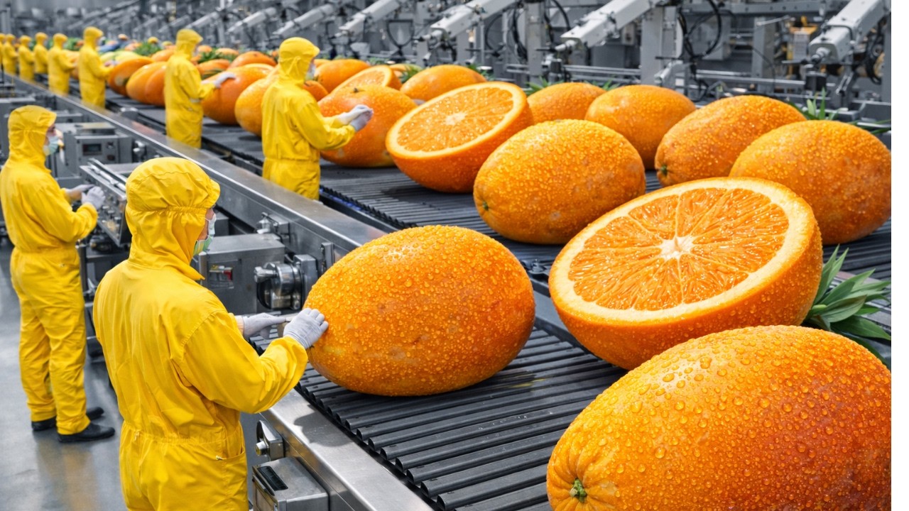 inside a massive orange juice factory 100 automated production