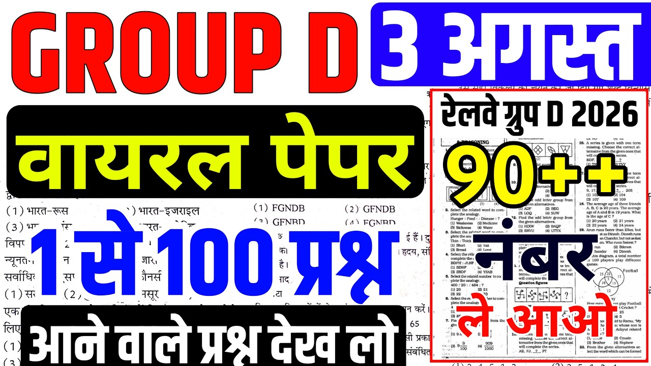 Railway Group D Online Classes 2026, Railway Group D Online Class, Railway Group D 2026 | group d