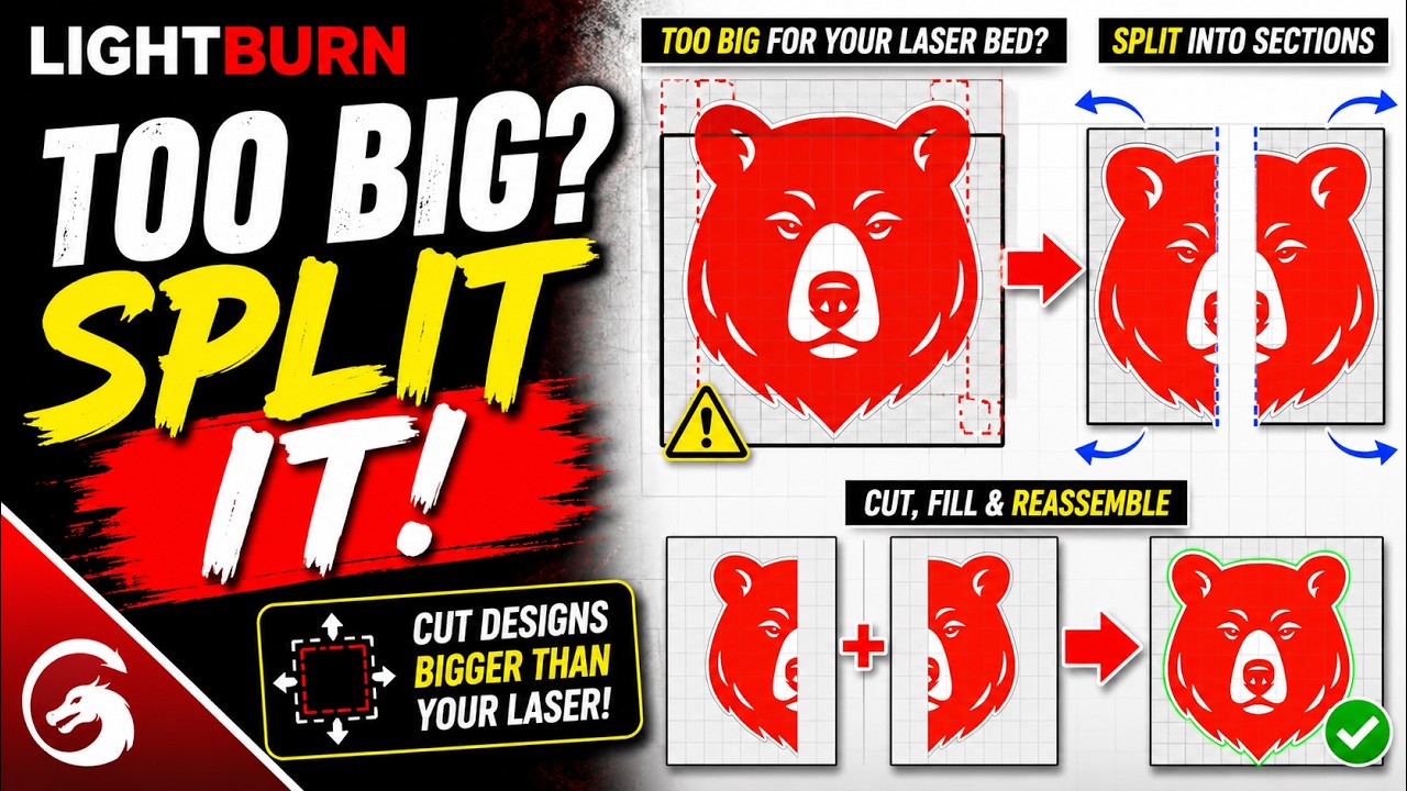 Your Design Is Too Big | Here’s the Fix in LightBurn