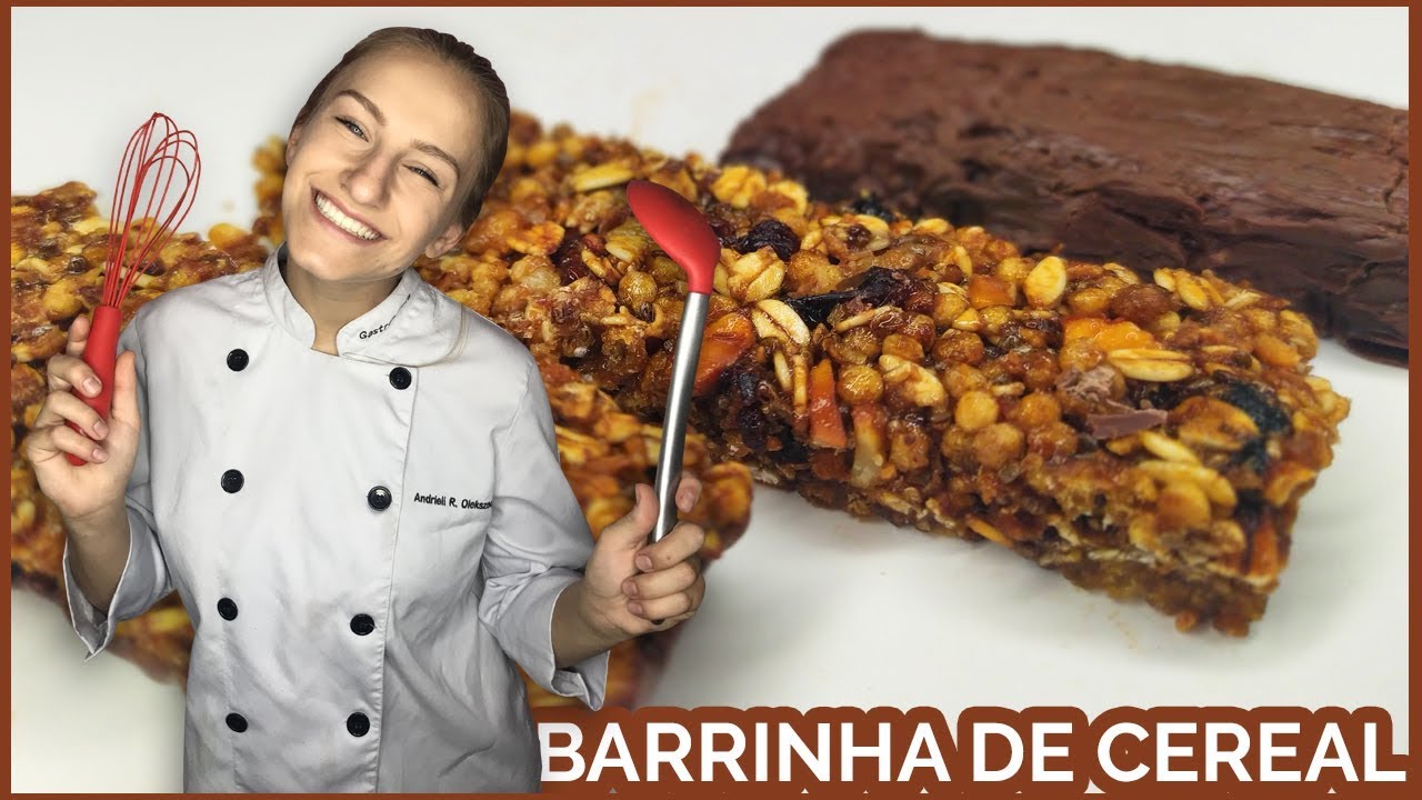 BARRINHA DE CEREAL CROCANTE SIMPLES E FÁCIL PARA FAZER EM CASA OU VENDER | ANDRIELI OLEKSZECHEN