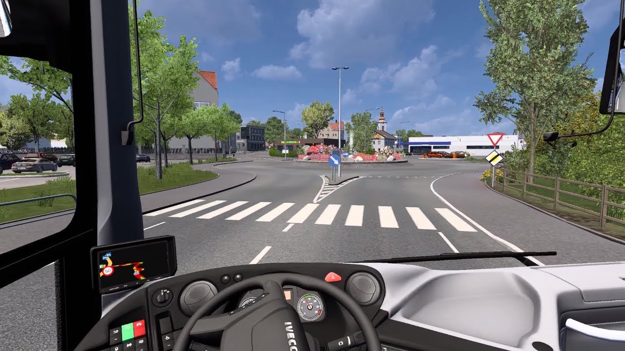 Euro Truck Simulator - Map 7 Gameplay Mountain Alps [Bus Mod] Iveco Evadys