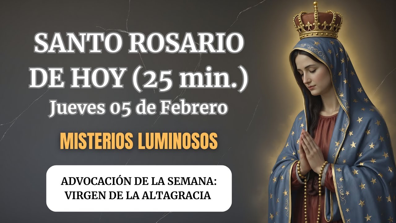 Santo Rosario de Hoy Jueves 5 de Febrero 2026 | Misterios Luminosos | Central de Milagros