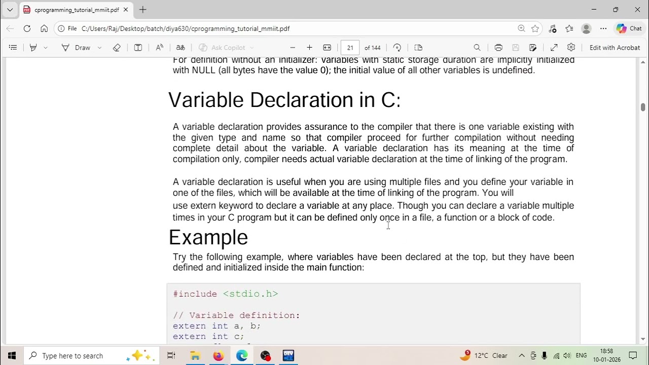 C Programming Class06 07 Variable type Constant